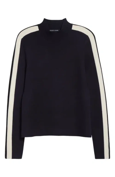 Veronica Beard Asante Pullover Top In Navy In Blue
