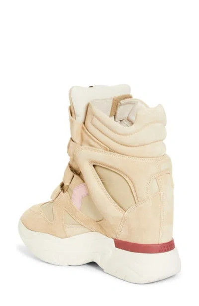 Isabel Marant Balskee Hidden Wedge High Top Sneaker In Neutral