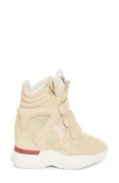 Isabel Marant Balskee Hidden Wedge High Top Sneaker In Neutral