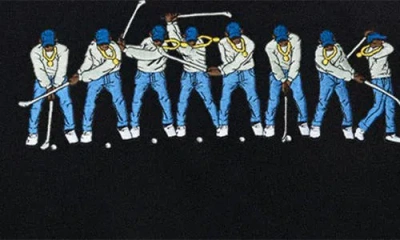 Eastside Golf Sequence Embroidered T-shirt In Black