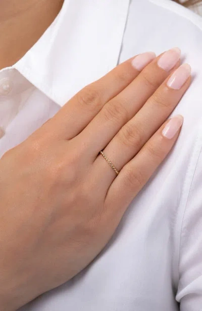 Zoe Lev Twist Band Ring In Gold