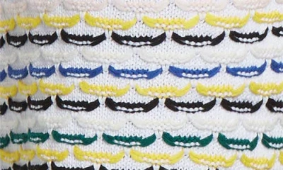 Casablanca Men White Crochet Cotton Tuck Stitch Shorts In Multi