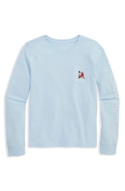 Vineyard Vines Kids' Smocked Tiered Dress In Blue