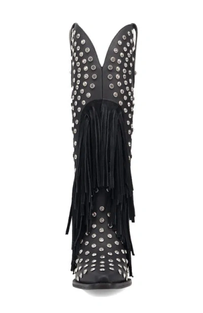 Dingo Show Pony Fringe & Rhinestone Western Boot In Animal Print