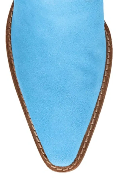 Dingo Star Power Fringe & Stud Western Boot In Blue