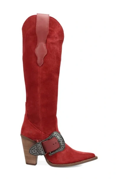 Dingo Yeehottie Over The Knee Western Boot In Red