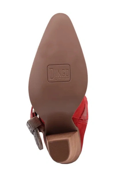 Dingo Yeehottie Over The Knee Western Boot In Red