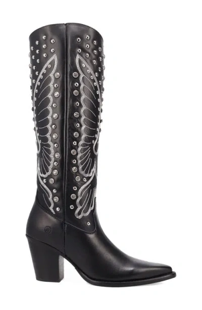 Dingo Diamonds Forever Knee High Western Boot In Black
