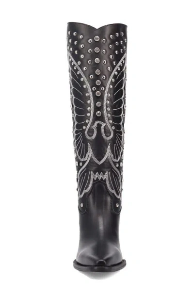 Dingo Diamonds Forever Knee High Western Boot In Black