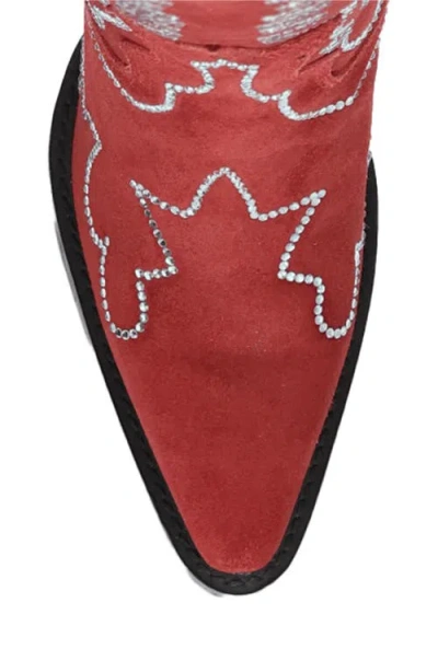 Dingo Double Take Over The Knee Western Boot In Red