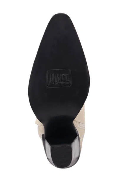 Dingo Double Take Over The Knee Western Boot In White