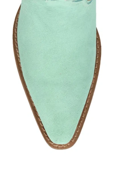 Dingo Star Power Fringe & Stud Western Boot In Green