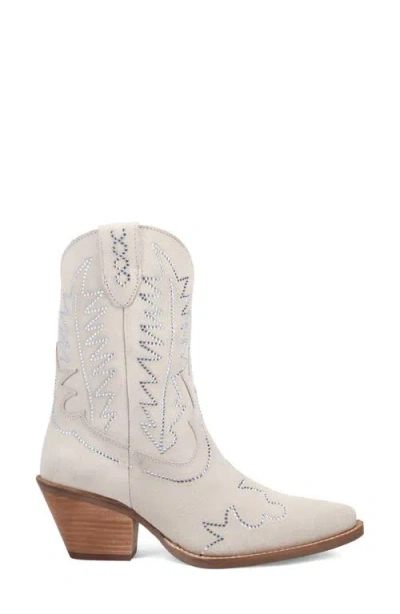 Dingo Tiny Pony Rhinestone Western Boot In White