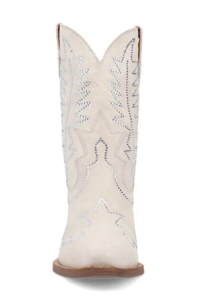 Dingo Tiny Pony Rhinestone Western Boot In White