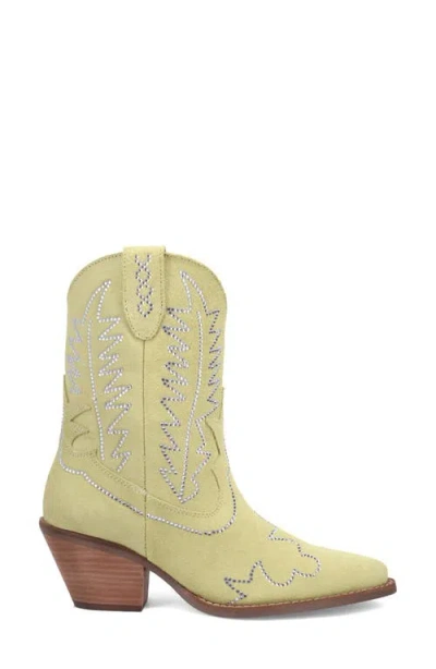 Dingo Tiny Pony Rhinestone Western Boot In Green