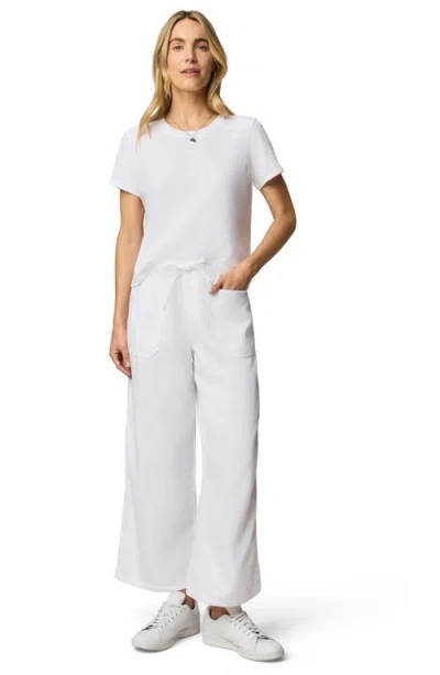 Splendid Denim Drawstring Pants In White