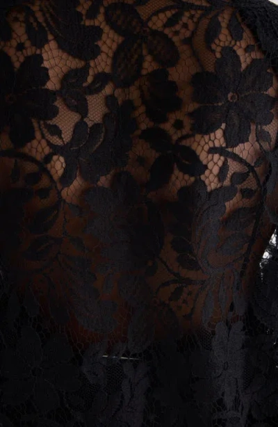 Chloé Long Sleeve Lace Minidress In Black