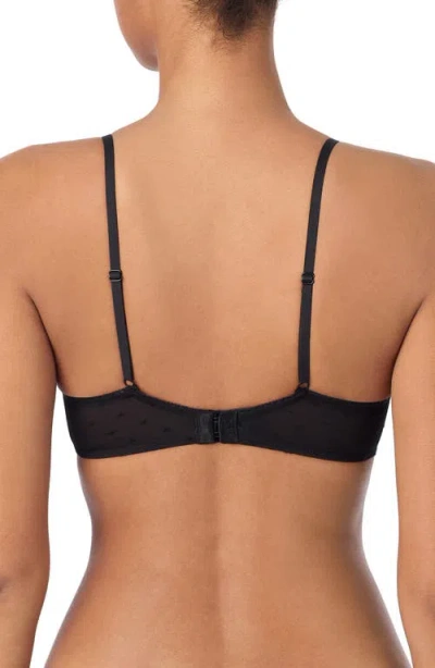 Dkny Heart Mesh Bralette In Black