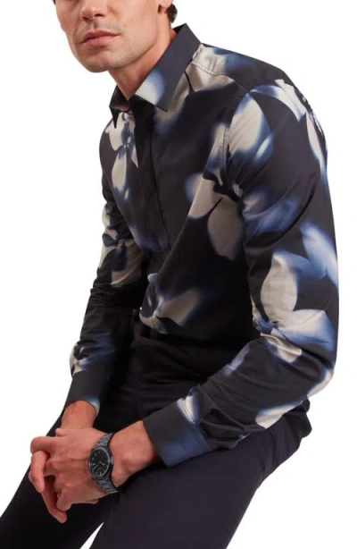 Ted Baker Wrenin Photographic Floral Print Button-up Shirt In Multi