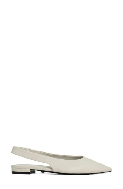 Shushop Amelia Slingback Flat In White