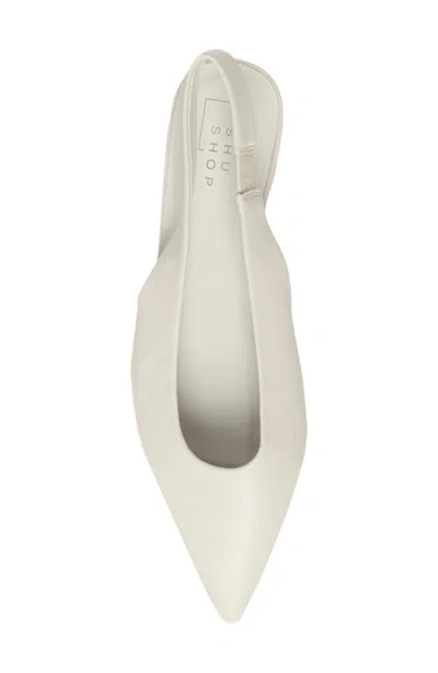 Shushop Amelia Slingback Flat In White