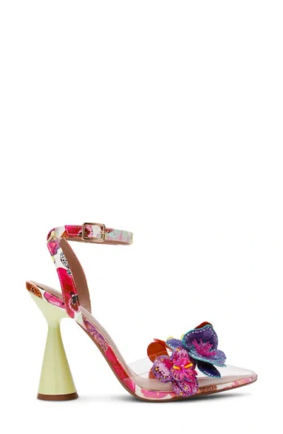 Betsey Johnson Chelsie Floral Ankle Strap Sandal In Multi