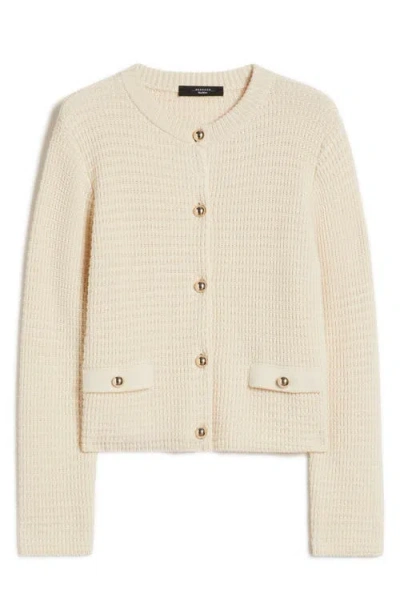 Weekend Max Mara Vodka Alpaca Blend Cardigan In Neutral