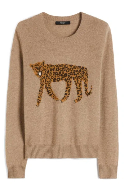 Weekend Max Mara Tunica Jacquard Sweater In Brown