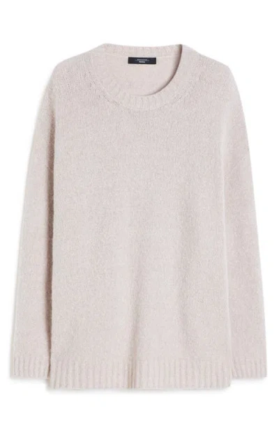 Weekend Max Mara Pesco Alpaca Blend Tunic Sweater In White