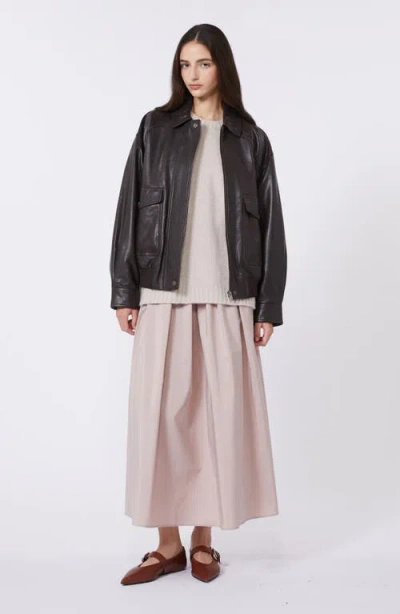 Weekend Max Mara Curvato A-line Woven Skirt In White