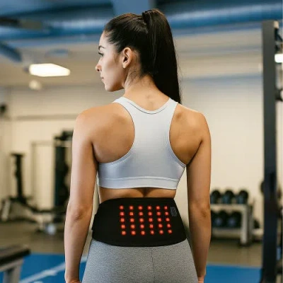 Pursonic Red Light Therapy Back Wrap In Black