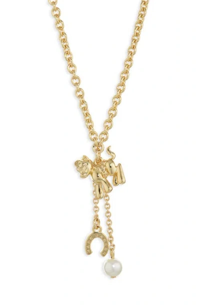 Marc Jacobs The Pony Charm Necklace In Gold