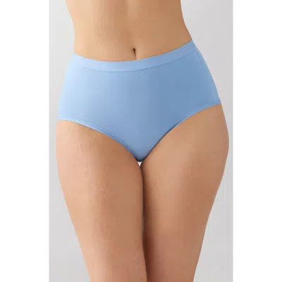 Wacoal Understated Cotton Blend Briefs In Blue