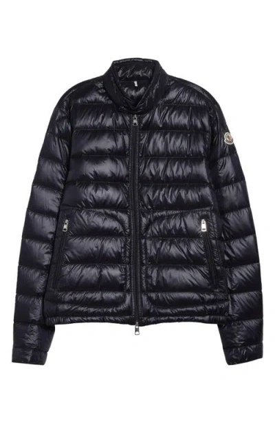 Moncler Lans Down Puffer Jacket In Blue