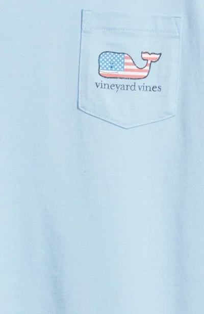 Vineyard Vines Kids' Flag Whale Pocket T-shirt In Blue