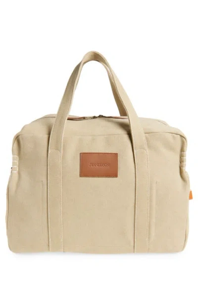Jw Anderson Cotton Canvas Weekend Bag In Neutral