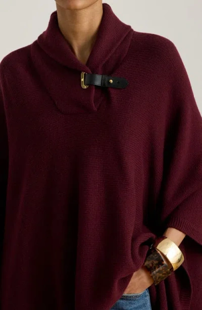 Ralph Lauren Lauren  Wool Blend Cape In Red