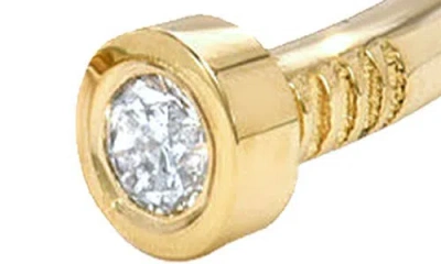 Zoe Lev Diamond Nail Ring In Gold