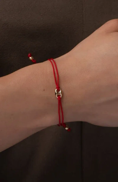 Zoe Lev Button Fortune Bracelet In Red