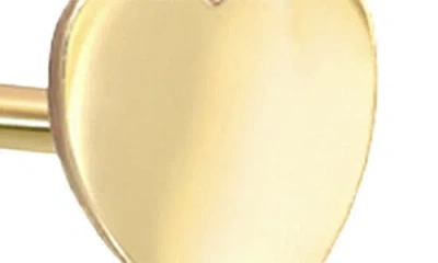 Zoe Lev Small Heart Stud Earrings In Gold