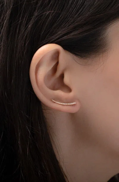Zoe Lev Single Diamond Ear Crawler In Gold
