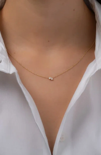 Zoe Lev Diamond Toi Et Moi Necklace In Gold