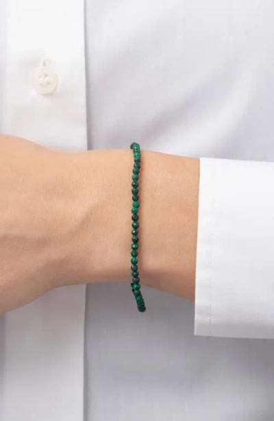 Zoe Lev Malachite Stretch Beaded Bracelet In Green