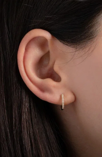 Zoe Lev Diamond Pavé Huggie Hoop Earrings In Gold