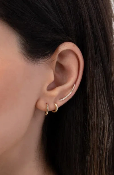 Zoe Lev Single Diamond Ear Crawler In Gold