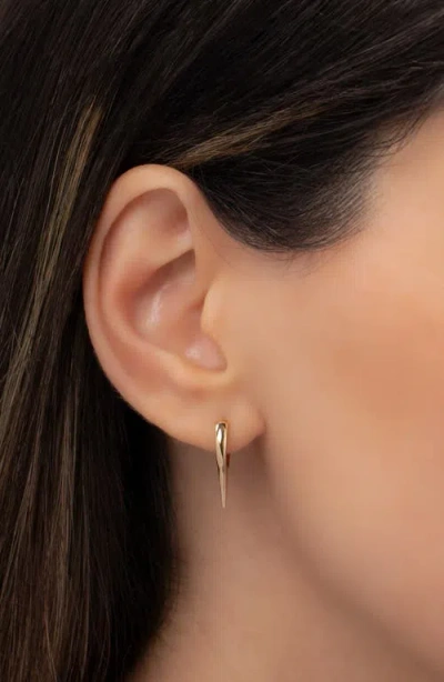 Zoe Lev 14k Yellow Gold Dagger Huggie Hoop Earrings In Gold