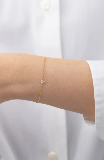 Zoe Lev Tiny Heart Chain Bracelet In Gold