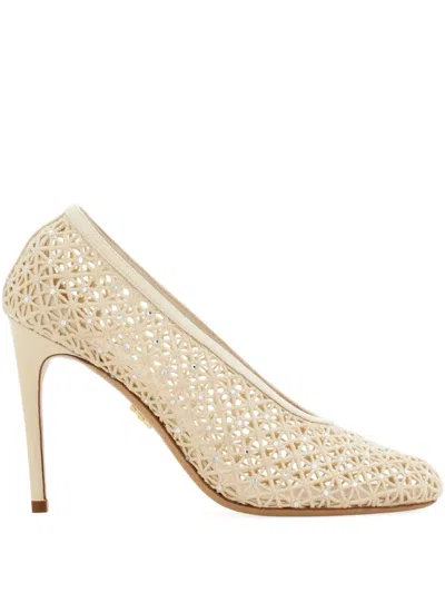 Ferragamo Sand Mesh Sol 95 Pumps In Neutral