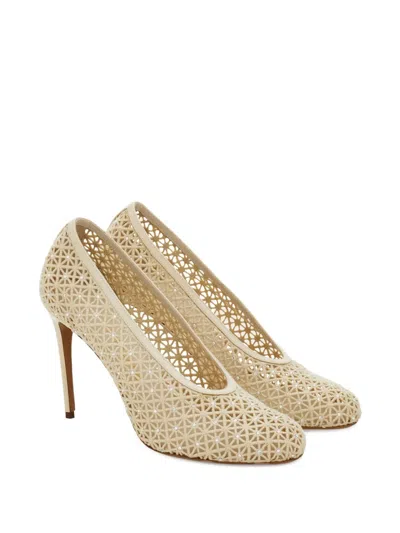 Ferragamo Sand Mesh Sol 95 Pumps In Neutral