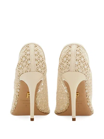 Ferragamo Sand Mesh Sol 95 Pumps In Neutral